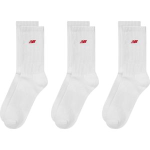 New Balance Crew 3 Pack Unisex Sokken - Wit - Maat: 35-38 - Katoen - Foot Locker