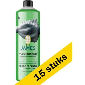 James - Vloerreiniger Schoon & Snel Droog - 15 flessen - 1 liter