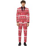 Carnaval Opposuits Kerstpak Winter Wonderland - Rood - Maat 52
