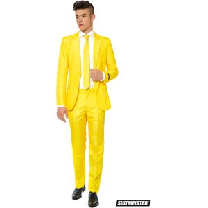 Mr. Solid - Driedelig Kostuum - Geel - Stof