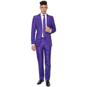 Suitmeister Purple - Heren Kostuum - Effen Gekleurd Thema Pak - Paars - Maat XL