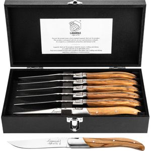 Laguiole Style de Vie - Luxury Line - Steakmes - Houtkleurig - RVS Lemmet
