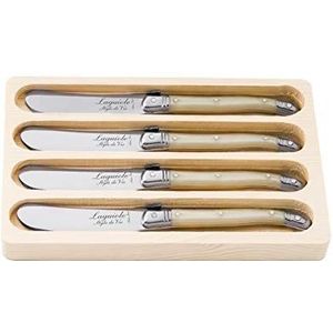 Laguiole Style de Vie Botermessen Premium Line - 4-delig - Parelmoer