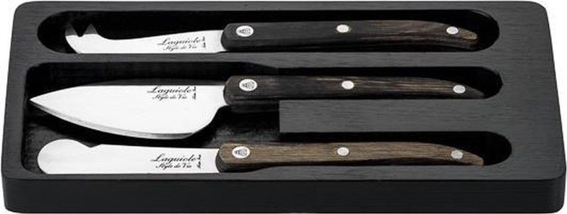 Laguiole Style de Vie - Innovation Line - Kaasmessen Set - Grijs - Pakka Hout