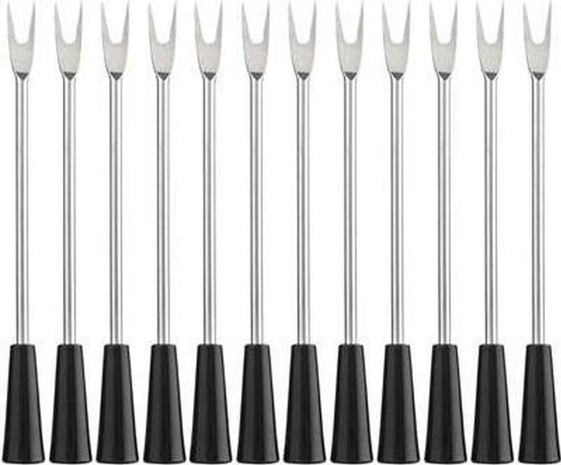 Laguiole Style de Vie - Premium Line - Pinchos - Zwart - RVS - 12-Delig