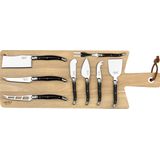 Laguiole Style de Vie - Kaasmes Set - Houtkleurig - RVS Lemmet - 8 Delig