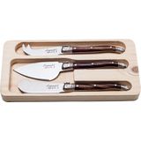 Laguiole Style de Vie - Premium Line - Kaasmes Set - Houtkleurig - RVS