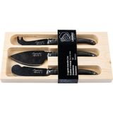 Laguiole Style de Vie - Premium Line - Kaasmes Set - Zwart - RVS - Kunststof - 3-Delig