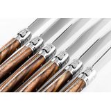 Laguiole Style de Vie - Premium Line - Steakmessen Set - Donker Hout - 6 Stuks