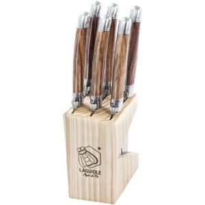 Laguiole Style de Vie Steakmessen Premium Line - 6-delig - Houtkleurig