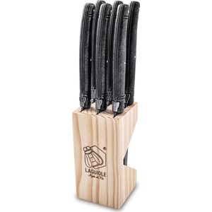 Steakmes Laguiole Style de Vie Premium Line Black Stonewash (6-Delig)