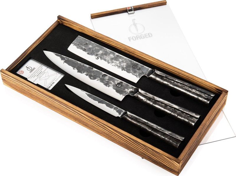 Brute Forged - Messenset 3-Delig - Koksmes, Hakbijl, Universeel Mes - Japans Staal