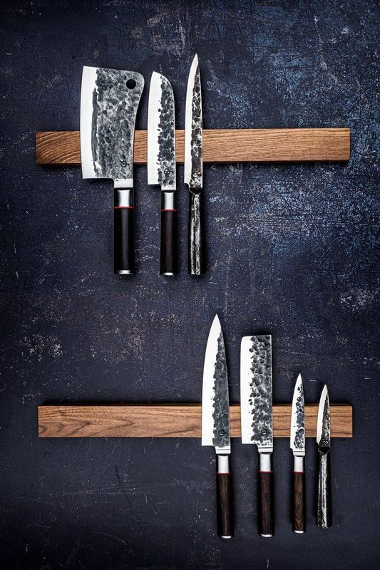 Style De Vie - Messenrek - Magnetisch - Houtkleurig - Walnoothout - 50 cm