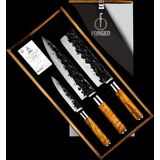 Fonteyn - Forged - 3-Delige Messenset - Zwart - Japans Staal