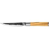 Olive - Forged - Steakmessen Set - 4 Stuks - Roestvrijstaal - Olijfhout