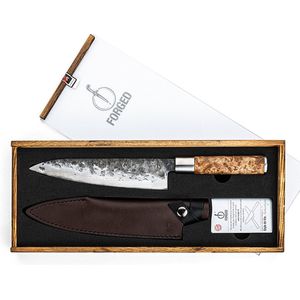 Fonteyn - VG10 Forged - Koksmes - Lederen Beschermhoes - Japans Staal