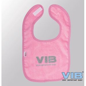 VIB® - Slabbetje Luxe velours - VIB Pink Silver - Babykleertjes - Slabbetjes - zwangerschap aankondiging - baby aankondiging