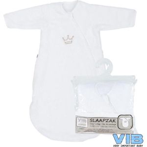 VIB® - Slaapzak Luxe Katoen - Wit - Babykleertjes - Baby cadeau - zwangerschap aankondiging - geboorte cadeau