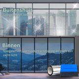 Perfect Cover® Isolerende Raamfolie Anti Inkijk - 30 x 300 cm - Gratis Rakel & Mesje - Spiegeleffect - Raamfolies Statisch