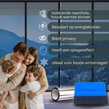Perfect Cover® Isolerende Raamfolie Anti Inkijk - 30 x 300 cm - Gratis Rakel & Mesje - Spiegeleffect - Raamfolies Statisch