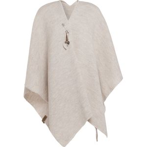 Knit Factory - Jazz - Gebreid Omslagvest - Beige - Dames Poncho