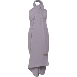 Knit Factory - Liv Pareo - Licht Grijs - XL Sjaal - Stranddoek - 100% Biologisch Katoen