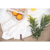 Knit Factory - Liv Pareo - XL Sjaal - Beige - 100% Biologisch Katoen