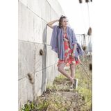 Knit Factory - Liv Pareo - XL Sjaal - Beige - 100% Biologisch Katoen