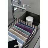 Knit Factory Gebreide Keukendoek - Keukenhanddoek Uni - Handdoek - Vaatdoek - Keuken doek - Taupe - Bruin - 50x50 cm