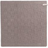 Knit Factory Gebreide Keukendoek - Keukenhanddoek Uni - Handdoek - Vaatdoek - Keuken doek - Taupe - Bruin - 50x50 cm