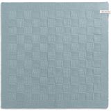 Knit Factory Gebreide Keukendoek - Keukenhanddoek Uni - Handdoek - Vaatdoek - Keuken doek - Stone Green - 50x50 cm