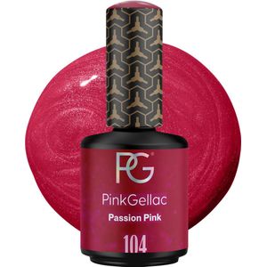 Pink Gellac Gellak - 104 Passion Pink 15ml - Roze Gel Nagellak - Gellac - Gel Nagels Producten