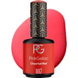 Pink Gellac 107 Cheerfull Red Gellak Nagellak 15ml - Rode Gel Lak - Gelnagellak - Gelnagels producten - Gel Nails - Gelnagel