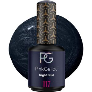 Pink Gellac - 117 Night Blue - Gellak - 15ml - Donkerblauwe Gel Nagellak