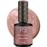 Pink Gellac - 125 Bronzy Pink 15 ml - Brons Roze Metallic Gellak - Gel Nagellak perfect voor Nail Art