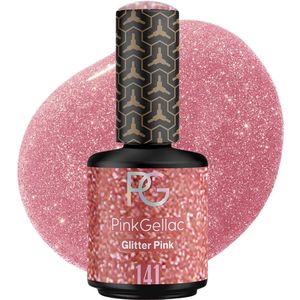 Pink Gellac Roze Gel Nagellak 15ml - Manicure voor Gelnagels - Gel Nails - Gelnagel Producten - 141 Glitter Pink