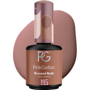 Pink Gellac Gellak Bruin 15ml - Bruine Gel Lak Nagellak - Gelnagels Producten - Gel Nails - 195 Bronzed nude