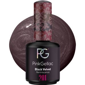 Pink Gellac 201 Black Gel Nagellak 15ml - Zwart Glanzende Gellak - Gelnagellak - Gelnagels Producten - Gel Nails