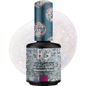 Pink Gellac Gellak - 204 Diamond Silver 15ml - Zilveren Gel Nagellak - Gellac - Gel Nagels Producten