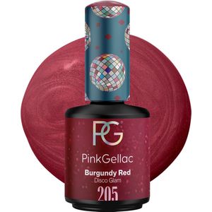 Pink Gellac 205 Burgundy Red Gel Lak 15ml - Rode Gellak - Glanzende Nagellak - Gelnagels Producten - Gel Nails