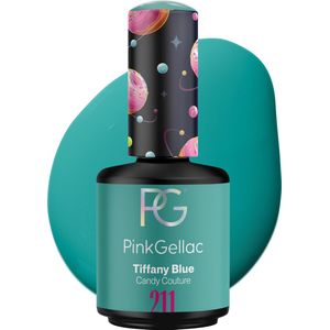 Pink Gellac 211 Tiffany Blue Gel Lak 15ml - Glanzende Blauwe Gellak Nagellak - Gelnagels Producten - Gel Nails
