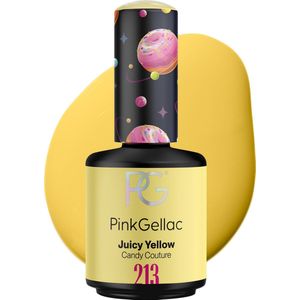 Pink Gellac 213 Juicy Yellow Gel Lak 15ml - Glanzende Gele Gellak Nagellak - Gelnagels Producten - Gel Nails