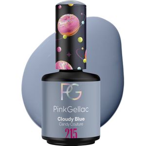 Pink Gellac 215 Cloudy Blue Gel Lak 15ml - Glanzende Blauwe Gellak Nagellak - Gelnagels Producten - Gel Nails
