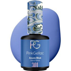 Pink Gellac - 301 Azure Blue Gel Lak 15ml - Blauwe Gellak Nagellak - Gelnagels Producten - Creamy Finish