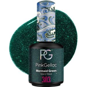 Pink Gellac Gellak Groen 15ml - Groene Gellak Nagellak - Gelnagels Producten - 303 Mermaid Green