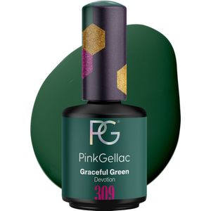 Pink Gellac - 309 Graceful Green Gel Lak 15ml - Groene Gellak Nagellak - Gelnagels Producten - Gel Nails