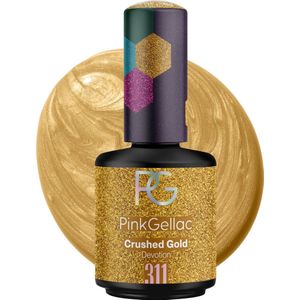 Pink Gellac 311 Crushed Gold Gel Lak 15ml - Gellak Nagellak - Goudkleurige Gelnagels Producten - Glanzende Gel Nails