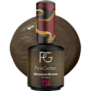 Pink Gellac 234 Metalized Bronze Gellak 15ml - Glanzende Bronzen Gel Lak Nagellak - Gelnagels Producten - Gel Nails