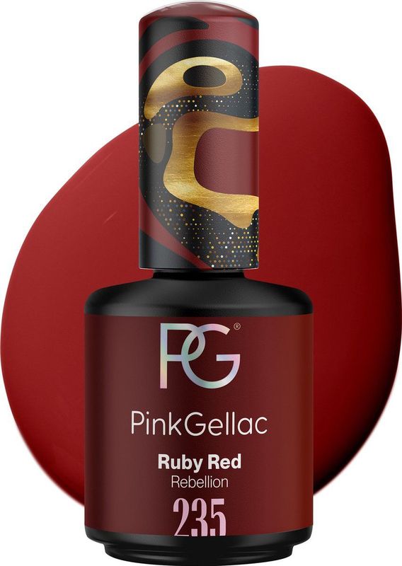 Pink Gellac - 235 Ruby Red Gellak 15ml - Nagellak voor Gelnagels Rood - Gel Lak - Gel Nails