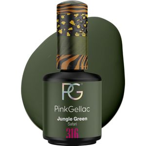 Pink Gellac - 316 Jungle Green Gel Lak 15ml - Groene Gellak Nagellak - Gelnagels Producten - Gel Nails